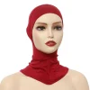 femmes hijabs casquettes 26 couleurs hijab intérieur casquettes classique coton sous écharpe foulards pratique extensible écharpe turbans voyage