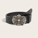 Ceinture polyvalente en relief à fleurs pour hommes et femmes, Style occidental universel, à la mode, personnalisée, artistique, rétro