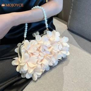 Pochette de soirée à fleurs pour femmes, sac de dîner à fleurs artificielles de grande capacité, sac de Banquet de fête de mariage, sacs Hobo chics