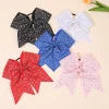 grand nœud en strass pour filles, ruban à paillettes douces, bandes en caoutchouc avec nœud papillon, bandes élastiques de fête quotidienne, accessoires pour femmes
