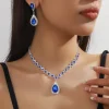 brida – ensemble de bijoux goutte d'eau en cristal et strass, boucles d'oreilles à pampilles brillantes et exquises, bracelet en diamant, collier de luxe pour banquet