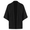 chemise kimonos cosplay de style japonais, vêtements samouraï noirs, haori traditionnel pour femmes et hommes, cardigan harajuku à la mode