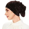 femmes extensible perles turban chapeau musulman islamique intérieur hijab casquettes foulard bonnet perte de cheveux chimio casquettes bandeau turbante mujer
