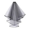 voile double couche pour patients de mariage, tête noire, vintage, gaze, maille, dentelle, femmes, bol, ix, sauna, accessoires, photo