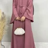 abayas musulmanes pour femmes, kaftan classique noir vert, robes hijab, vêtements islamiques, robe modeste, robe de prière eid