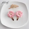 pinces à cheveux bb à fleurs, épingle, couvre chef pour bébés enfants filles, accessoires pour cheveux, 2 pièces/ensemble