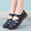 sandales d'Été confortables pour femme, chaussures rondes creuses, parka, semelle de plage souple