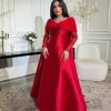 robe de soirée arabe personnalisée, épaules dénudées, col en v, paillettes, manches longues, ligne a, robe de soirée en satin, robes de bal formelles