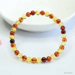 Bracelet en ambre naturel pour femme, pierre précieuse de guérison, bijoux fins, véritable ambre baltique, bracelets colorés pour petite amie, cadeaux de colonne vertébrale, 100%