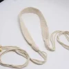 ceintures ethniques tissées bohème pour femmes, longue corde tressée en coton, ceinture nouée, robe chemise, bretelles décoratives, nouvelle collection