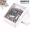 Épingles de couture rondes, 800 pièces, mélange de couleurs, perles, tête ronde, fleuristes, épingles de couture, bricolage, broche de positionnement, décor de Bouquet de mariage