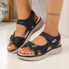 summer new women's sport sandals thick sole shoes platform lightweight plus size casual comfortable fish mouth sandals