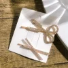 pinces à cheveux en métal strass brillant pour femmes, épingles à cheveux simples de couleur or argent, accessoires pour cheveux de filles, bijoux