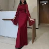 abaya – robe de soirée en satin pour femmes, élégante, simple, manches longues, charmante, robe de bal, marocaine, musulmane, offre spéciale, 2026