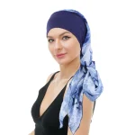 Hijab pour femmes musulmanes, couvre-chef pré-attaché, chimio du Cancer, Turban élastique imprimé fleur, écharpe de perte de cheveux, Bandana, nouvelle collection