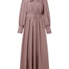 zanzea hijabs femmes modeste maxi robes élégant luxe col à volants taille attachée à manches longues robe longue musulmane abaya robes s 3xl