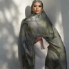 Nouveau Style malaisien plaine froissé Satin mousseline de soie Hijabs pour les femmes en Satin dubaï koweïtien ruban de Satin Ombre Vela aquarelle Hijab