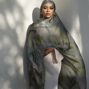 Nouveau Style malaisien plaine froissé Satin mousseline de soie Hijabs pour les femmes en Satin dubaï koweïtien ruban de Satin Ombre Vela aquarelle Hijab