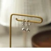 boucles d'oreilles en argent sterling 925 pour femmes, design simple, niche, nouveau style tendance, boucles d'oreilles douces exquises, 2025