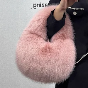 Sac à main en peluche douce pour femmes et filles, petit sac de luxe polyvalent, couleur unie, mignon, cadeaux d&rsquo;automne et d&rsquo;hiver