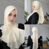 couvre tête hijab pour filles musulmanes, pratique, instantané et facile, vêtements musulmans