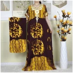 Abaya – Robe de soirée africaine Dashiki pour femmes, en pur coton imprimé, ample, Maxi, islamique, manches courtes, élégante, dubaï, nouvelle collection 2024