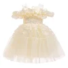 Robes de soirée princesse à paillettes pour filles de 3 à 8 ans, fleurs d&rsquo;été, robe de soirée d&rsquo;anniversaire, de mariage, de bal, vêtements pour enfants