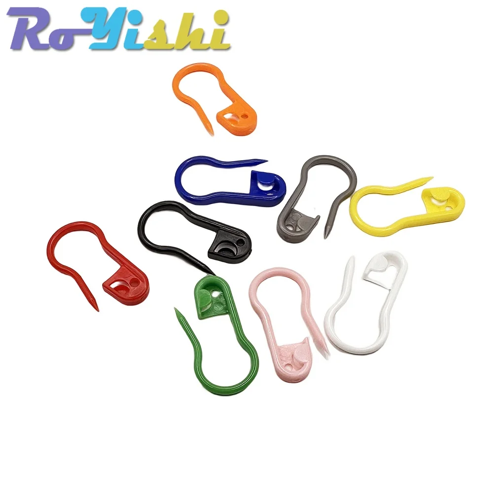 Épingles de sûreté en plastique colorées, marqueurs de tricot, Clips de points au Crochet pour bricolage, tricot, couture, accessoires pour vêtements artisanaux, 100 pièces/boîte