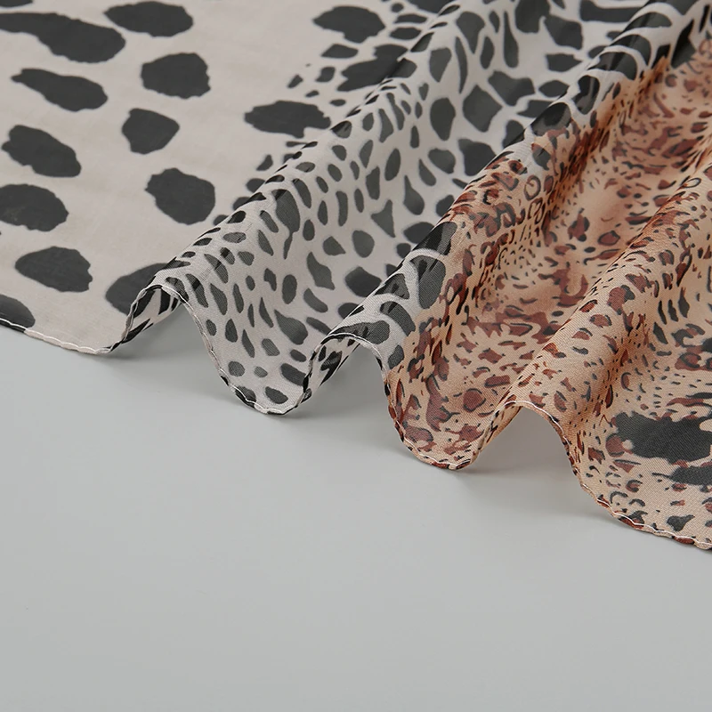 hijab imprimé léopard pour femme, châle en mousseline de soie, enveloppes musulmanes, écharpe longue mince d'été, bande de sauna décontractée pour dames, mode, 150x50cm