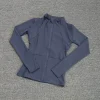 manteau de sport pour femmes, chemise de yoga, slim, manches longues, course rapide, pilates, fitness, haut, vêtements