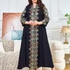 Robe longue à paillettes brodées pour femmes musulmanes, Abaya marocaine, Kaftan de Dubaï, Abayas islamiques, Robe éducative Eid, Robes de soirée modestes, Jalabiya