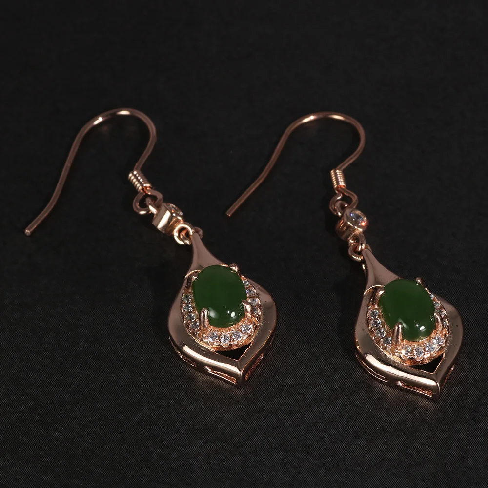Boucles d'oreilles en argent 925, bijoux en pierre naturelle, Jade, minimaliste, élégance géométrique, pour femmes, bijoux de noël