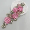appliques de tissu à coudre de fleurs 3d en strass pour vêtements, bandeaux de fleurs, artisanat, décoration de fête, appliques de couture