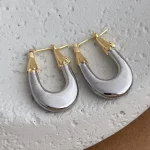 Boucles d&rsquo;oreilles délicates et élégantes pour femmes, bijoux tendance, cadeaux de fête, accessoires de personnalité géométrique QD275