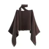mujer clouté écharpe cape femmes chauve souris à manches larges poncho cape femmes mode vacances capes de femme vêtements d'extérieur cape manteau femmes