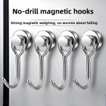 Aimants Extra résistants avec crochet pour suspendre des crochets magnétiques, cintres magnétiques robustes en néodyme pour terres rares, vente en gros, 1/2 pièces