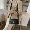 sac à bandoulière rétro pour femmes, sac à main simple de couleur unie, sac sous les bras vintage