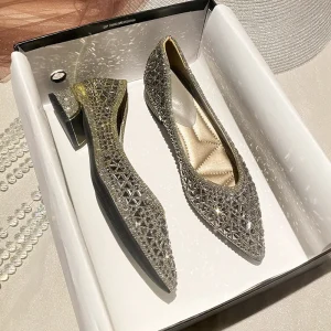 Chaussures plates pointues pour femmes, chaussures papillon à semelle souple en diamant peu profond, décontractées, bateau, grande taille 43, nouvelle collection 2025 Chaussures plates pointues pour femmes, chaussures papillon à semelle souple en diamant peu profond, décontractées, bateau, grande taille 43, nouvelle collection 2025