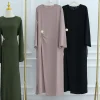 femmes musulmanes arabe dubaï abaya solide cordon longue robe modeste ramadan caftan robe femme musulmane islam vêtements kebaya