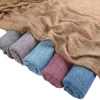 foulard en viscose rayonne de qualité supérieure, tissu crêpe, hijab froissé, châles de couleur unie, foulards respirants pour femmes, hijab en rayonne texturée