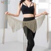 ceinture de danse du ventre pour femmes, écharpe triangulaire à pampilles, accessoires de compétition pour enfants et adultes, ceintures d'entraînement pour filles, chaîne de taille