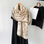 Foulard à fleurs respirant pour femmes, en Polyester à motifs d&rsquo;oiseaux, grand châle fin, absorbant la sueur, léger, protection solaire