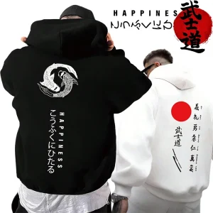 Bushido sweat à capuche imprimé Style Harajuku haute qualité homme à capuche à manches longues pull japonais mode urbaine à capuche Streetwear Bushido sweat à capuche imprimé Style Harajuku haute qualité homme à capuche à manches longues pull japonais mode urbaine à capuche Streetwear