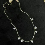 Ensemble minimaliste en or blanc massif/réel 18K, diamants cultivés en laboratoire de 0,80 ct, Bracelets de manchette à longueur réglable, bijoux fins intemporels en or K