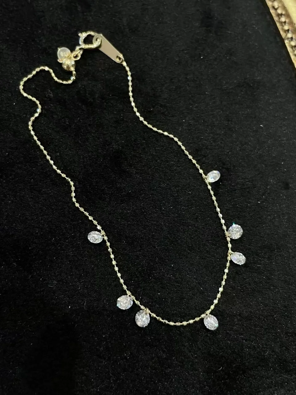 Ensemble minimaliste en or blanc massif/réel 18K, diamants cultivés en laboratoire de 0,80 ct, Bracelets de manchette à longueur réglable, bijoux fins intemporels en or K