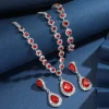 Brida – ensemble de bijoux goutte d&rsquo;eau en cristal et strass, boucles d&rsquo;oreilles à pampilles brillantes et exquises, Bracelet en diamant, collier de luxe pour Banquet