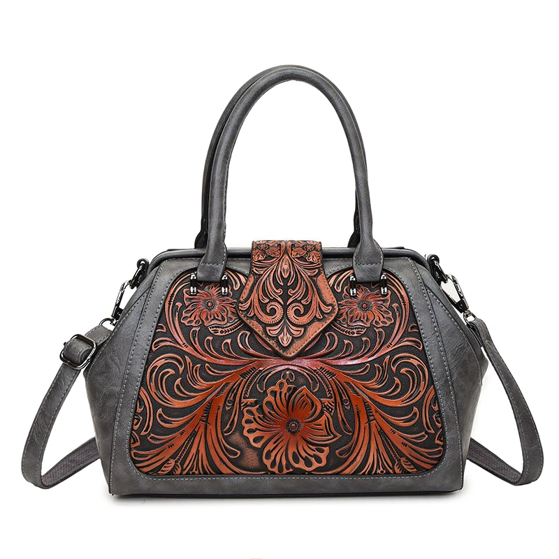 Sac à main rétro de haute qualité pour femmes, sac à bandoulière luxueux de styliste, soulagement 3D, poche de bureau, marque Bolsos Lujo, nouveau paquet cadeau