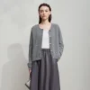 amii cardigan pour femmes élégant polyvalent haut femme tricoté col rond manches longues 2025 automne nouveaux vêtements dames 12543075