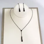 Ensemble de bijoux minimaliste haut de gamme, collier pour femmes, boucles d&rsquo;oreilles, ensemble deux pièces, chaîne de clavicule à la mode et luxueuse