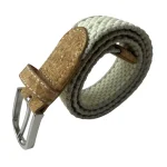 Ceinture extensible tressée pour femmes et filles, pièces en liège imprimées élastiques pour jeunes, jeans de sport courts, toile décontractée